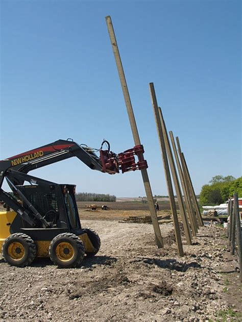 ez-puller skid steer|skid steer pole setter.